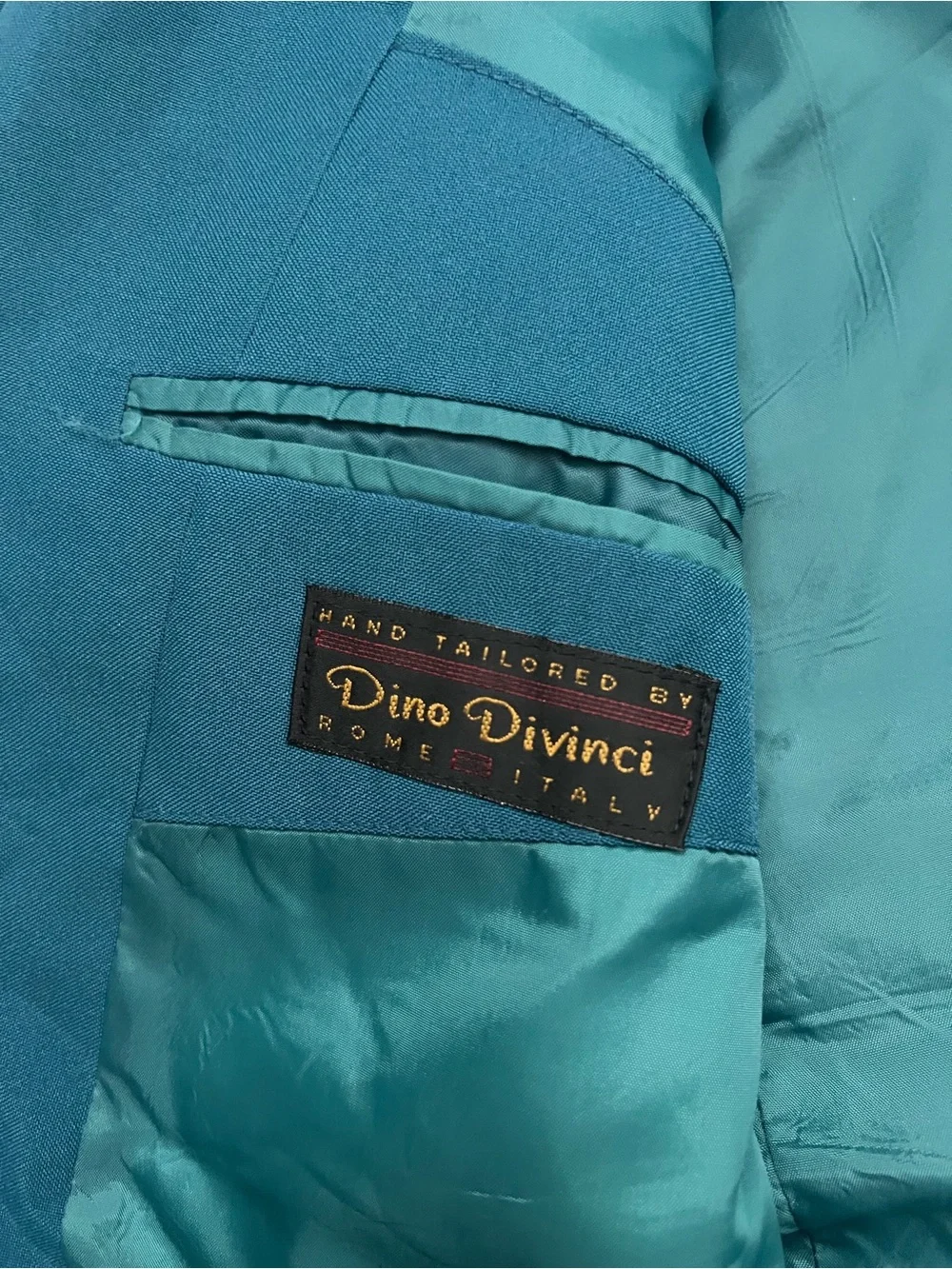 Men's Double-Breasted Teal Blazer